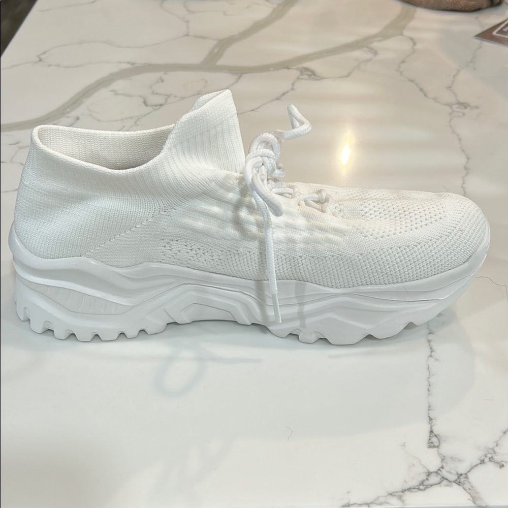 White Knit Women's Sneakers